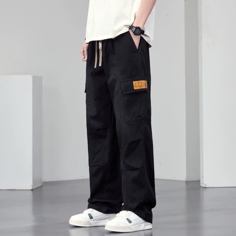 JYF-2582 плиссированные джинсы ручной работы мужские весенние американские высокие улицы прилив ретро свободные прямые ножки