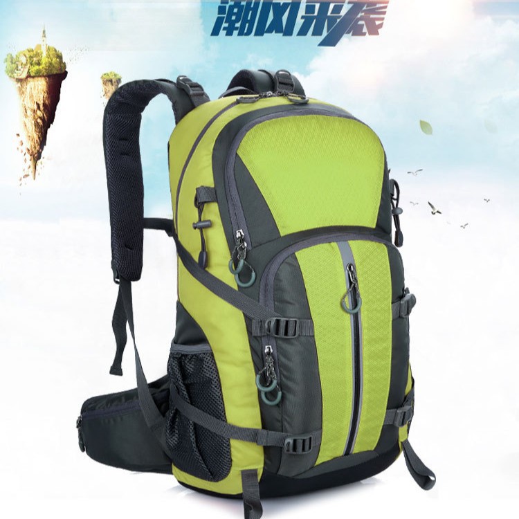 Mochila transfronteriza para exteriores 45L bolsa de senderismo de gran capacidad bolsa de ciclismo de tira reflectante bolsa de montañismo resistente al agua