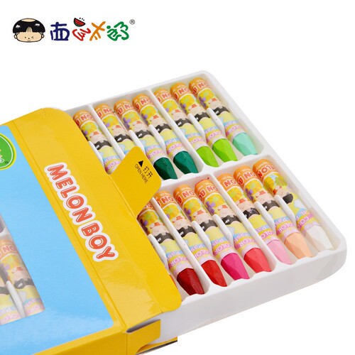 Watermelon Taro safe and easy to wash 36-color hexagonal oil pastels RO66691-4 children's color painting crayons
