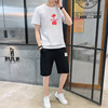 man Casual sports suit Short sleeved T-shirt summer shorts Guochao T-shirt Easy Trend men's wear