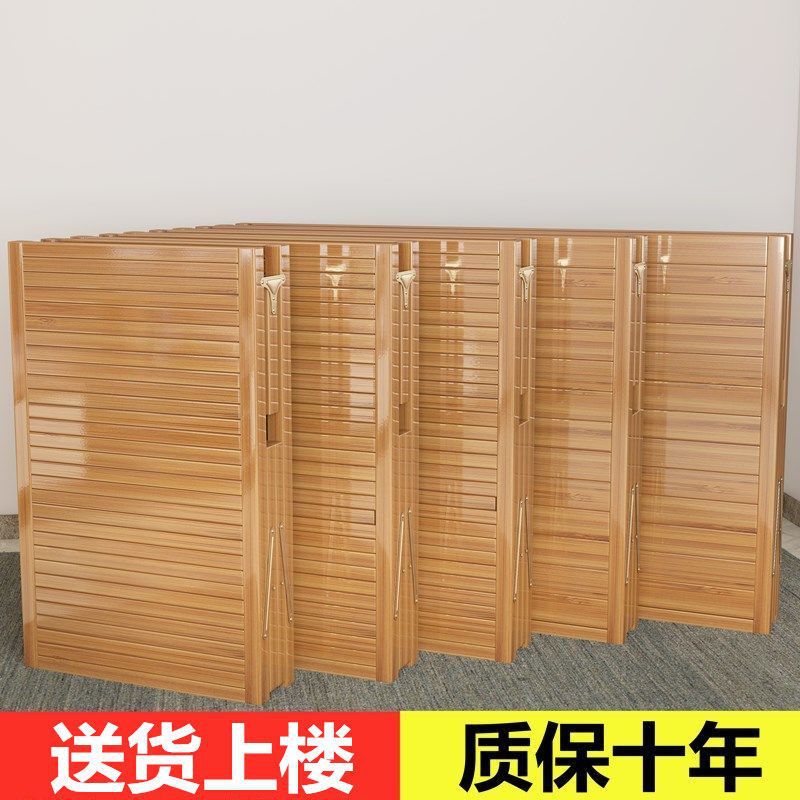 竹床折叠床单人双人家用1.2简易1.5出租房儿童成人午休拆叠小床米