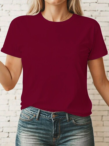 Soft T Shirt Soft Comfortable Solid Color Short