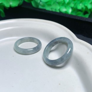 Ice Black Chicken Color Jade Ring Burmese Material Jade Ring for Men and Women