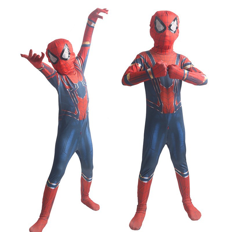 スパイダーのタイトな男の連体服のハロウィーンの服装の遠征は普通の鋼鉄のマイルズの服装の子供の祝日のスーツを超えます。|undefined