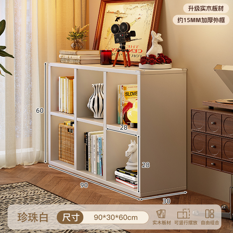 Gabinete de madera maciza estilo antiguo estante de libro Kalak estante de piso estante de jardín de infantes de ocho tablero armario de almacenamiento integrado