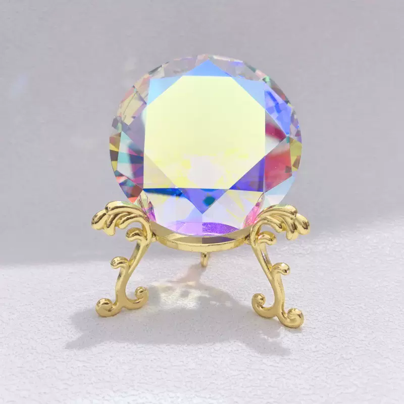 太阳捕手七彩水晶钻石家居装饰摆件创意AB炫彩折射彩虹宝石礼物装
