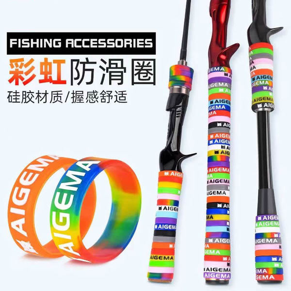 Sweat-absorbent fishing rod handle with circle silicone anti-slip…
