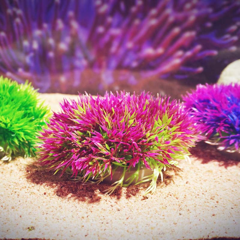 Hierba acuática simulada Hierba plana Hierba acuática falsa Fábrica Venta directa Pecera Decoración Pecera Paisaje Acuario Plástico