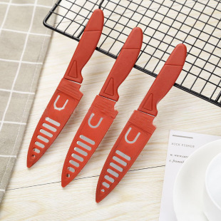 G79 Red knife set fruit knife peeler barbecue knife fruit peeling peeler gift household 1 yuan department store