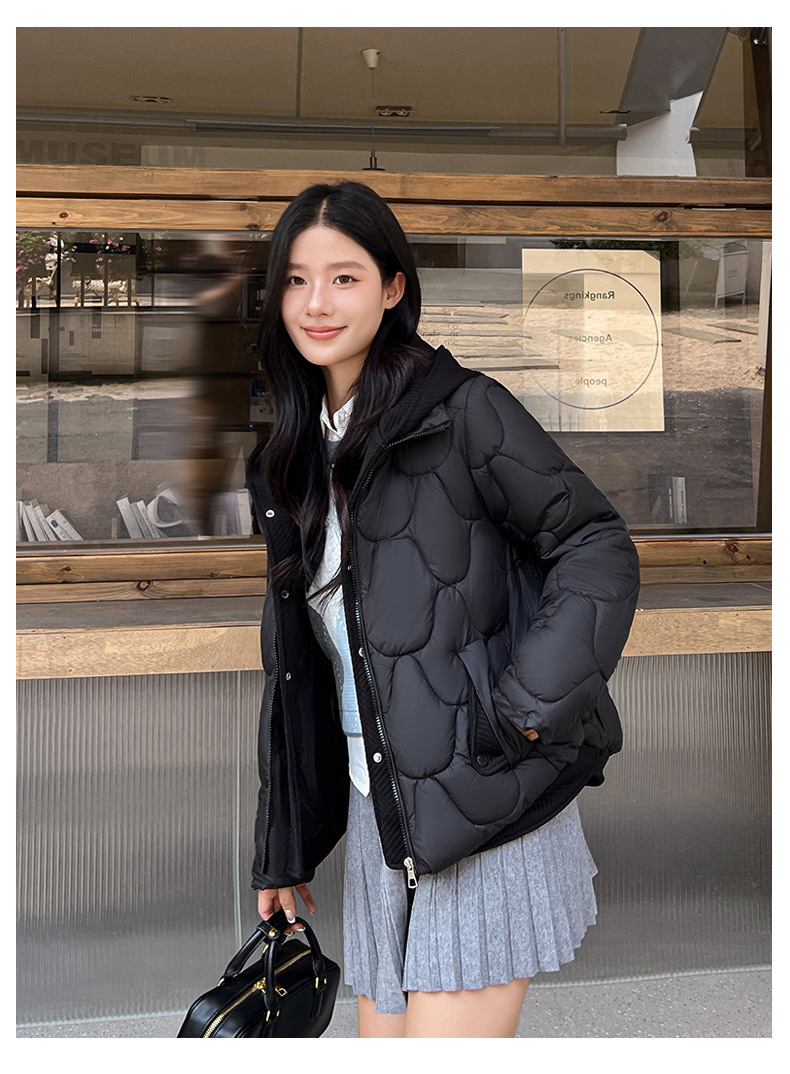 2024 Nuovo abbigliamento invernale Edizione coreana Giacca in cotone caldo e spesso con cappuccio da donna Giacca in piumino_voghion.com