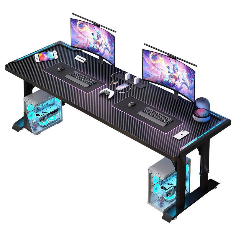 New Model of Desktop Gaming Table for Two People, Adjustable Height Carbon Fiber Computer Desk, Home Office Desk, Study Desk, Internet Cafe Gaming Table
