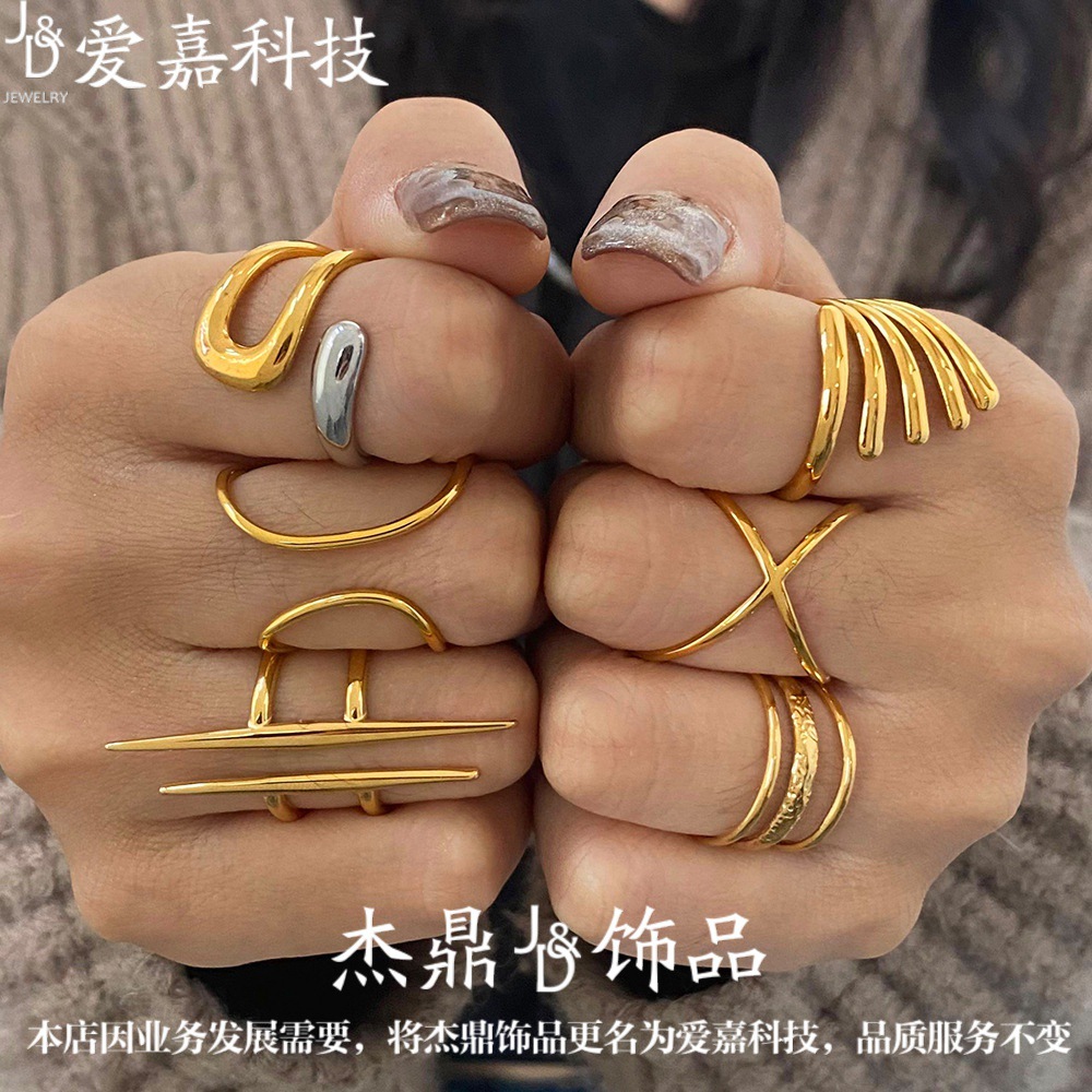 杰鼎 (Трансграничная торговля), небольшое кольцо из нержавеющей стали, ювелирное украшение, аксессуар, европейский стиль