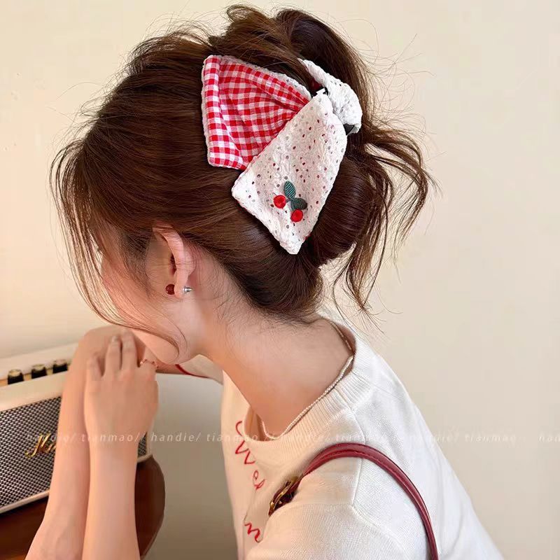 元气少女粉色三角发夹女2025新款高级感后脑勺盘发抓夹鲨鱼夹发饰|undefined