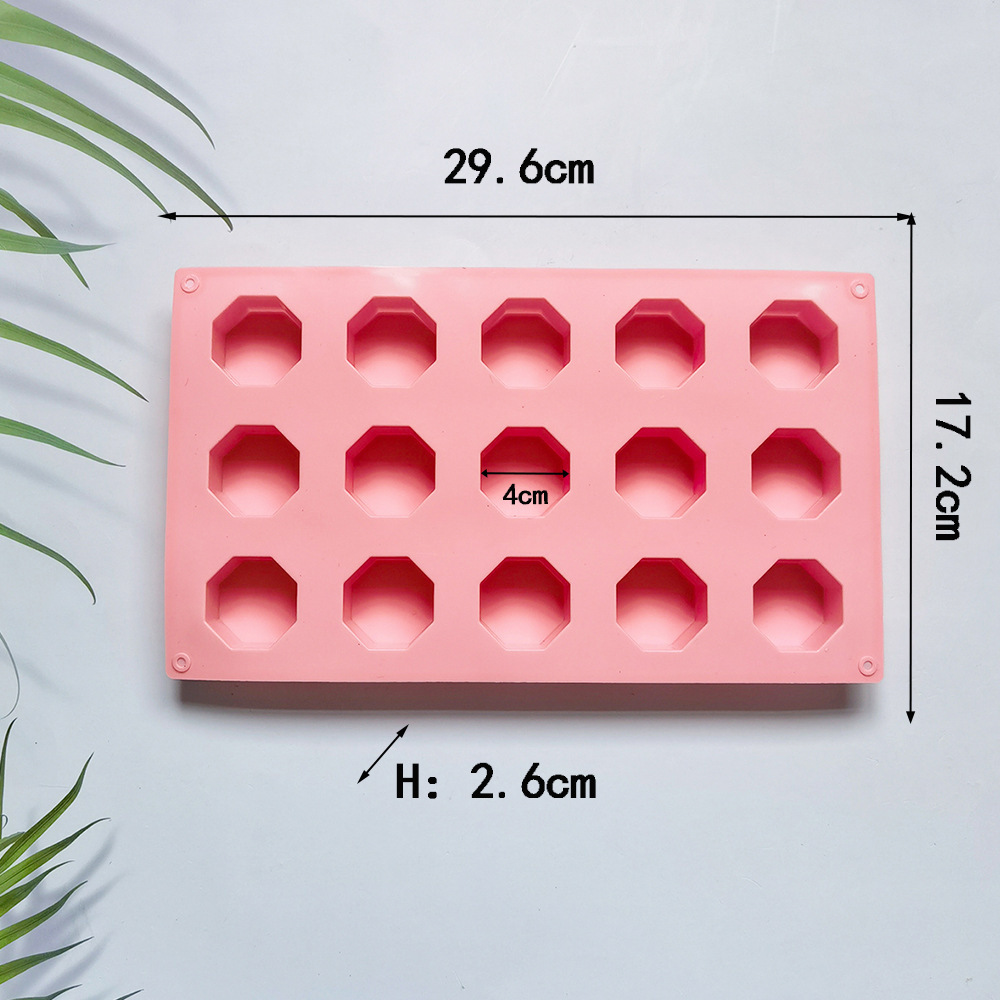 15 litros 8 lados columnar 72 molde de silicona pastel helado pudín molde de postre jabón utensilios