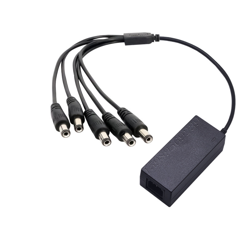 One-To-Five Output Five-In-One Power Adapter with Multiple Dc Ports, 12.6V 4.2A