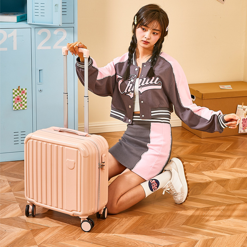 [Fábrica de selección estricta] 18 pulgadas maleta de embarque oso lindo pequeño maleta contraseña maleta de palanca