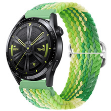 适用于华为watchGT2手表带 三星可调节滑扣腕带尼龙编织华为表带