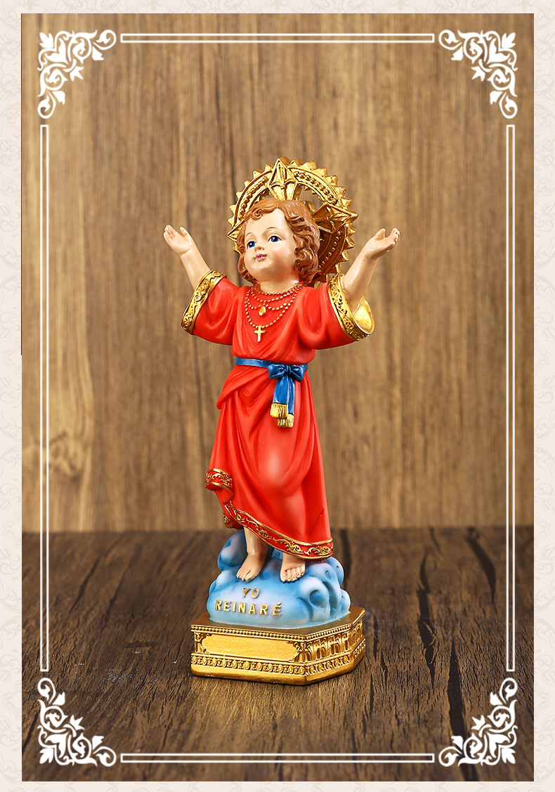 New Hand-raising Holy Boy Jesus Ornaments Table Decoration Gift Resin Crafts display picture 1