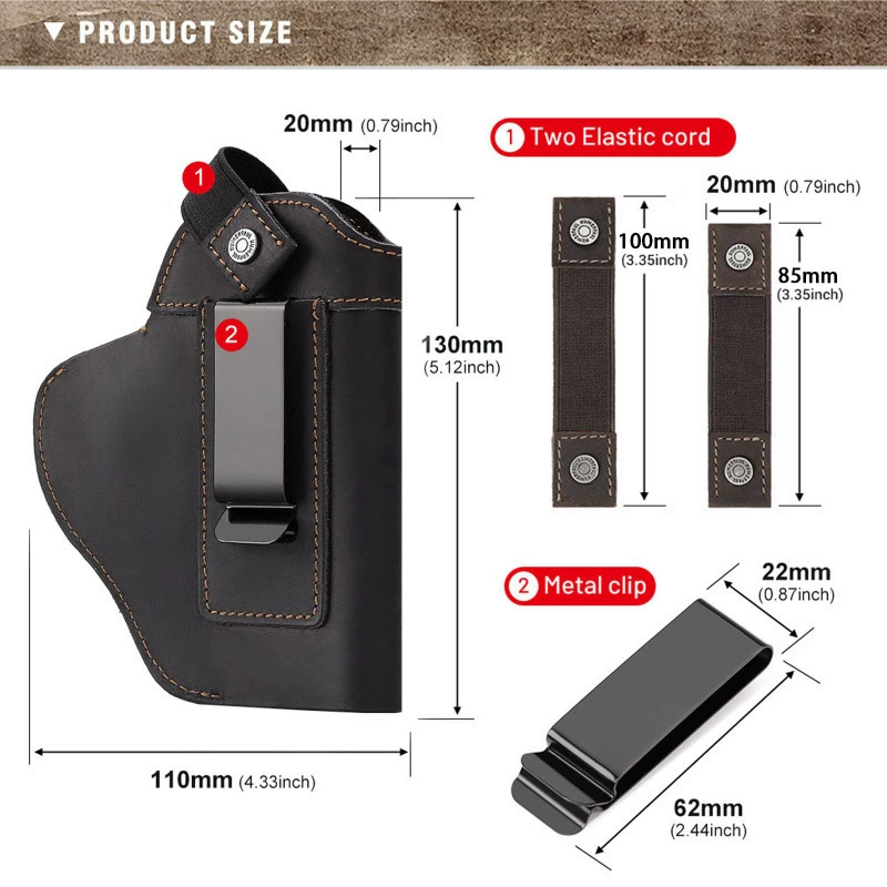 Кожаный скрытый чехол для тактического использования, для Glock