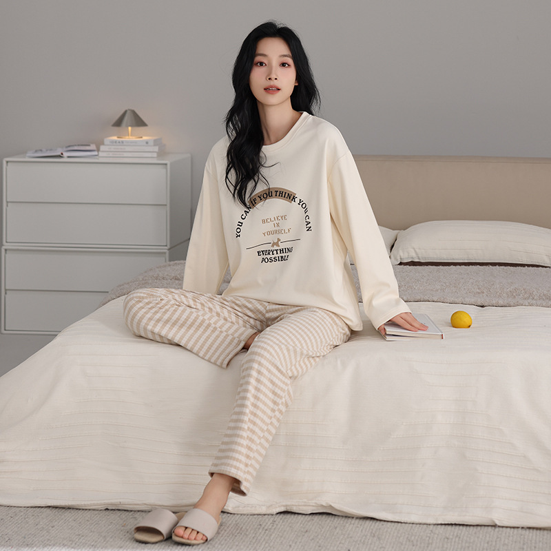 Double-Sided Velvet Brushed Pajamas for Women Autumn and Winter 2025 New Milk Thin Velvet Self-Heating Cashmere Home Clothes Large Size Double-Sided Velvet Brushed Pajamas for Women Autumn and Winter 2025 New Milk Thin Velvet Self-Heating Cashmere Home Clothes Large Size