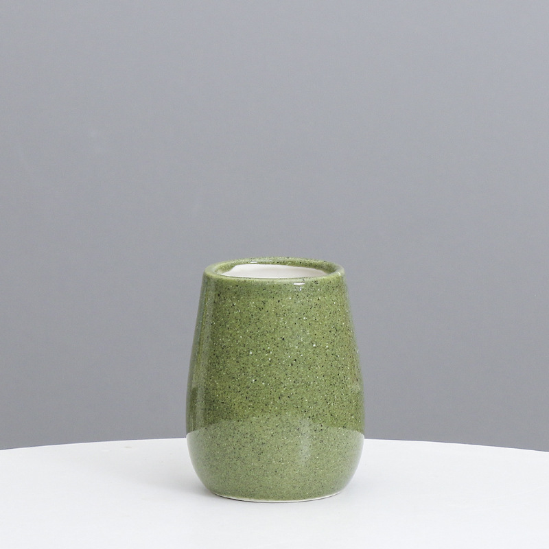 Cerámica hogar pequeño jarrón INS arreglo de flores decoración simple creativo florero sala de estar decoración de flores decoración suave