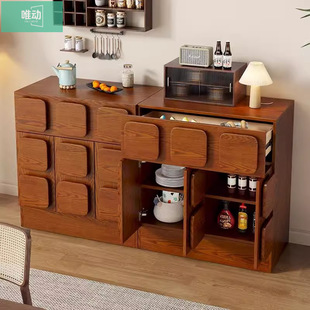 Solid Wood Retro Style Sideboard Sofa Side Cabinet Antique Cupboard Retro Cupboard Living Room Storage Cabinet Bedroom Storage Cabinet