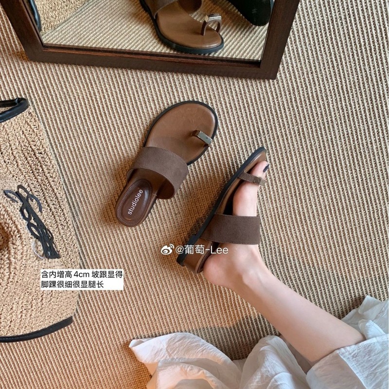 グレープママと同じスタイルで身長が4cm伸びる～女性用ワンストラップアウターウェア夏用ビーチサンダルビーチフラットサンダル|undefined