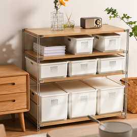 手提收纳箱大号带盖衣柜收纳盒客厅组合收纳筐卧室衣物杂物整理箱