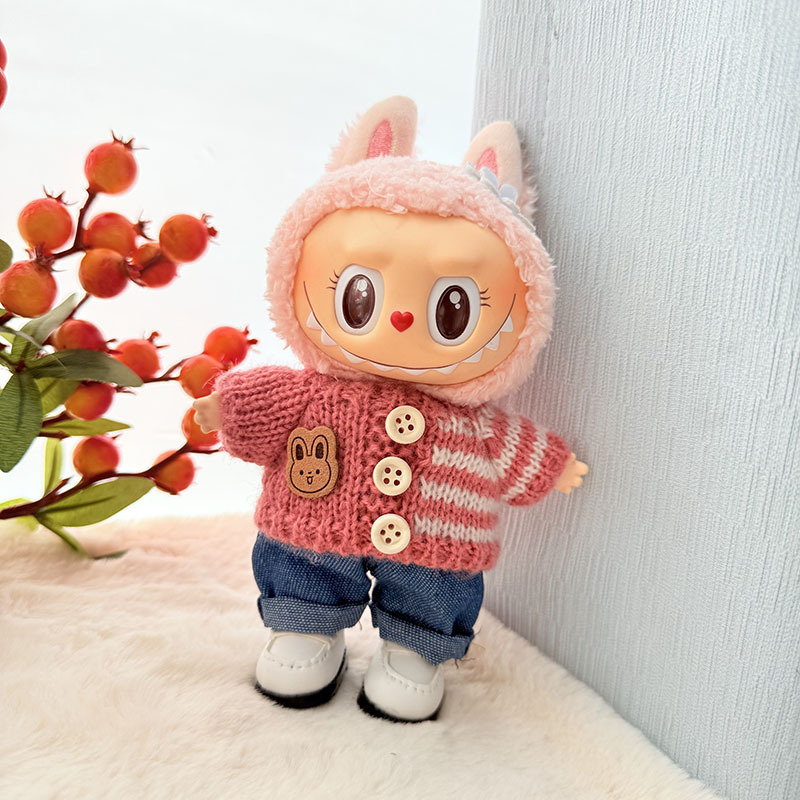 仅衣服] 一二代钥匙扣La布布衣服挂件拉布布坐坐派对熊标围巾帽子|undefined