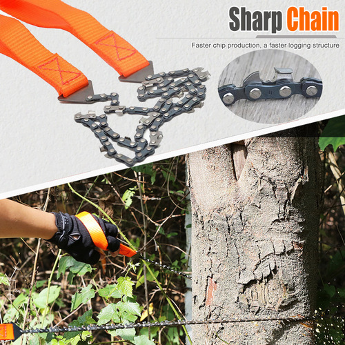 Portable hand chain saw, outdoor camping tool, saw survival tool, hand chain saw, chain saw