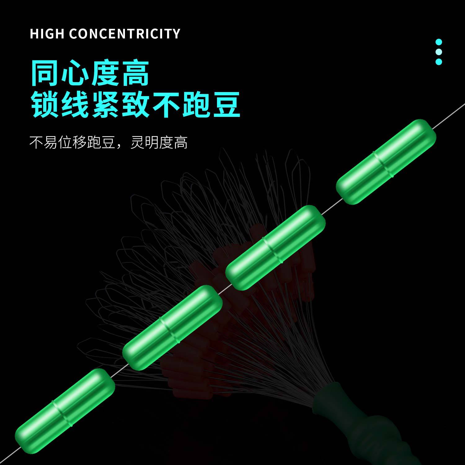 钓鱼太空豆粒荧光硅胶迷彩鱼具用品配件斑点豆散装100全套组合