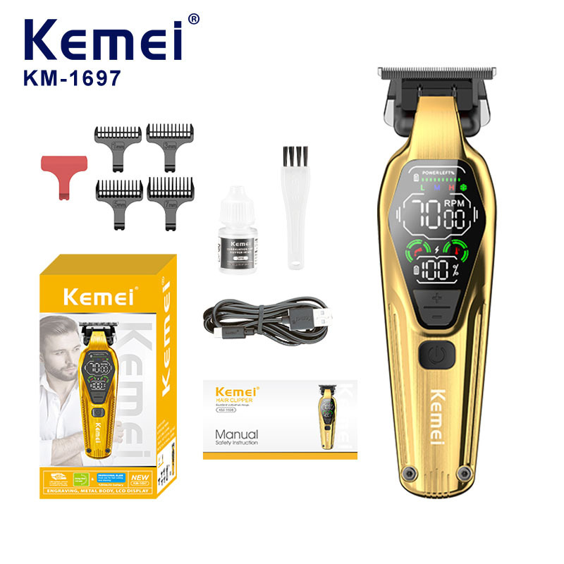 Corte de pelo eléctrico silencioso KM - 1697 salón de peluquería profesional de corte