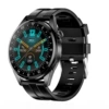 Black silicone watch strap charging
