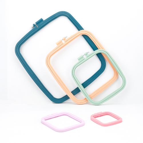 Square embroidery stretcher diy embroidery tool accessories Morandi candy color color embroidery stretcher cross stitch embroidery wreath