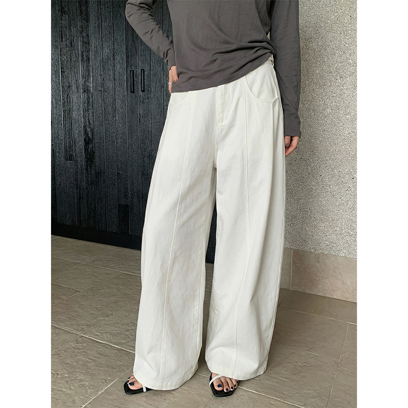 The Mind Korean Style Loose Casual Pants 2026 Spring New Product Loose Fit Curved Cut Pants T6199C