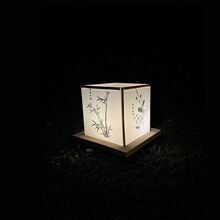 水上正方形河灯水漂灯复古河灯船春节花灯中元节中秋节庆漂流水灯