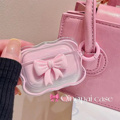 波状のピンクのグラデーションリボンは、Apple AirPods Pro3イヤホンケースとAirPods4イヤホンカバーに適しています。
