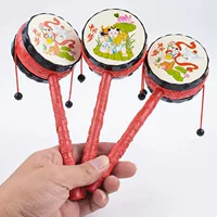 Детские игрушки, ручной барабан, погремушка для новорожденных, развивающие игрушки для малышей, ностальгическая классическая благоприятная погремушка