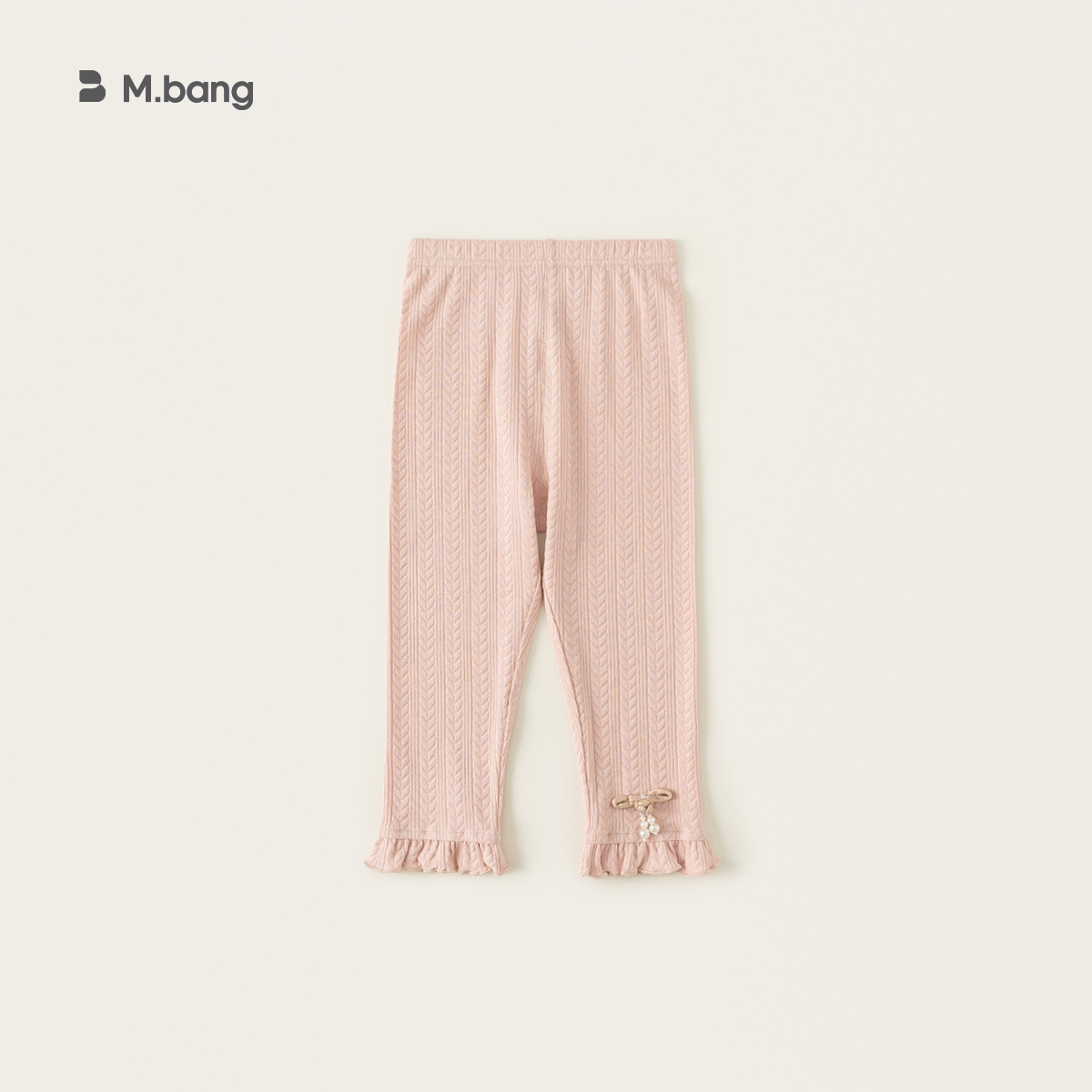 Youbao ropa para niños bebé primavera nuevo estilo pantimedias de color sólido niñas pantalones de nudo chino de perlas leggings de todo fósforo