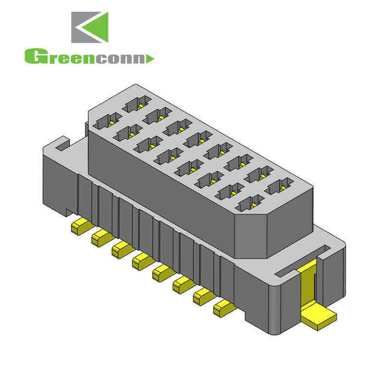 Greenconn连接器间距1.00板对板连接器SMT型态3-15PIN母座连接器