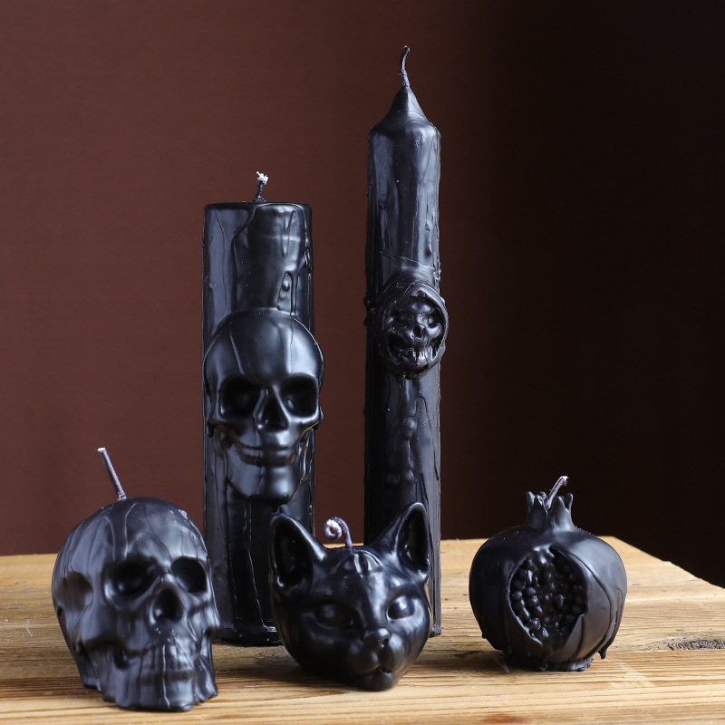 北欧ダークスタイルシリーズキャンドルハロウィンホームデコレーションオーナメントキャンドルハイエンド大豆混合ワックスオーナメント|undefined
