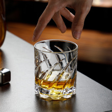 不倒翁威士忌杯 浮雕玻璃杯 转转杯 烈酒杯创意旋转洋酒杯子 批发