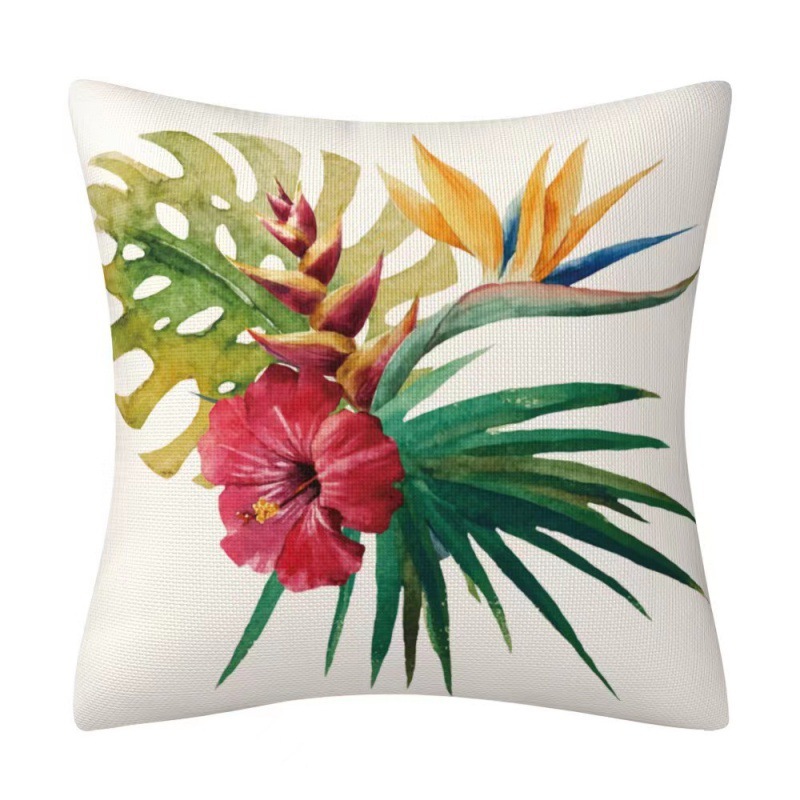 YC Amazonas plantas tropicales flor decoración abrazo funda de almohada casa sofá funda de almohada cojín de hoja de plátano coche