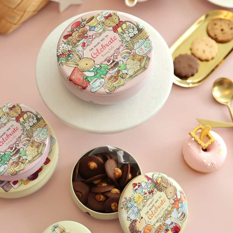 原创鼓形罐大号慕斯蛋糕铁罐糖果饼干马口铁鼓形铁盒礼盒曲奇包装