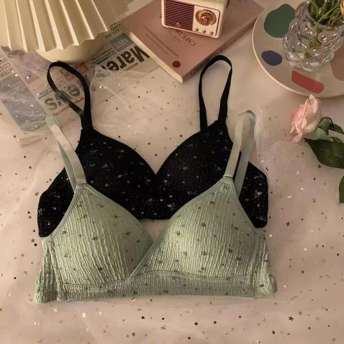 A girl's feelings are always poetic. Girl's Wireless French Seamless Triangular Cup Underwear Women's Top Up Bra Wholesale