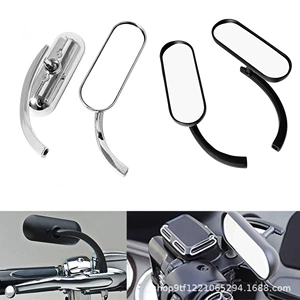 Motorcycle retro rearview mirror Harley Classic model motorcycle modified rearview mirror cool black reflector