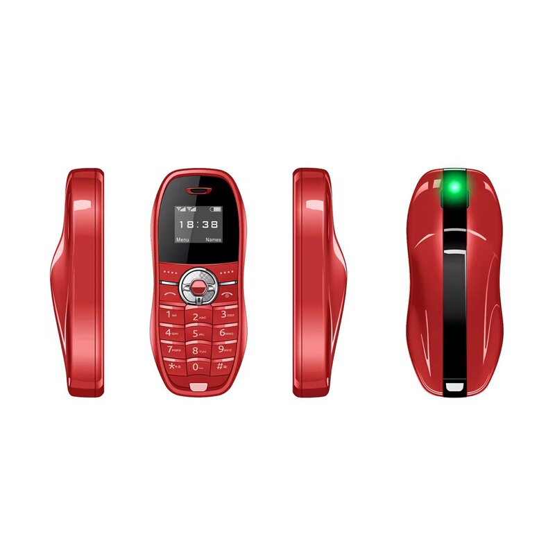 Cross-Border New Product Texno Mini Mobile Phone Dual Sim Dual Standby Car Key Design Button Phone Su7 Backup Phone