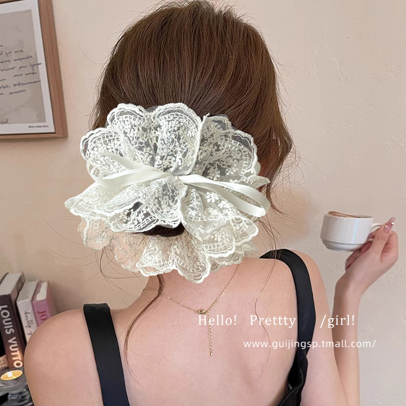 Anillo de cabello de intestino grande coreano para mujeres de alto nivel toallas cuadradas cuerdas de cabello de alta elasticidad y elásticas duraderas flojas flojas