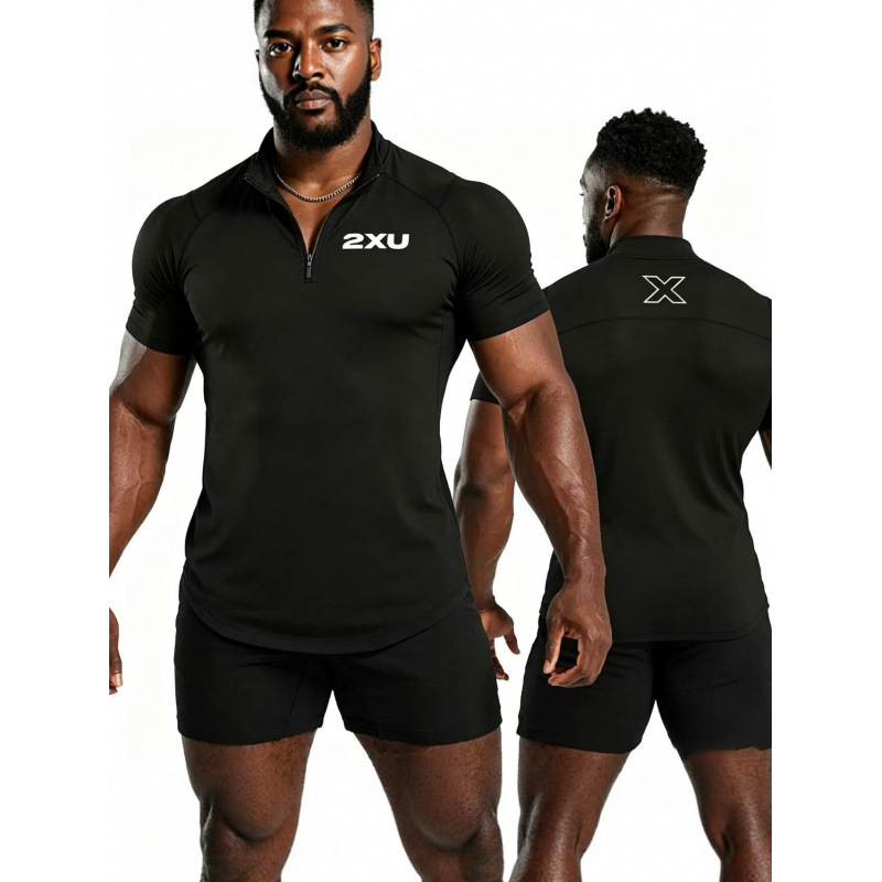 Aliexpress Cross-Border European and American Gym Summer Men's Muscle Fitness Breathable Wolverine X Polo Shirt Business Aliexpress Cross-Border European and American Gym Summer Men's Muscle Fitness Breathable Wolverine X Polo Shirt Business