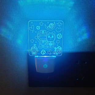 Advanced light control intelligent induction wall lamp Doraemon cartoon night light soft light sleep lamp children's room eye protection lamp